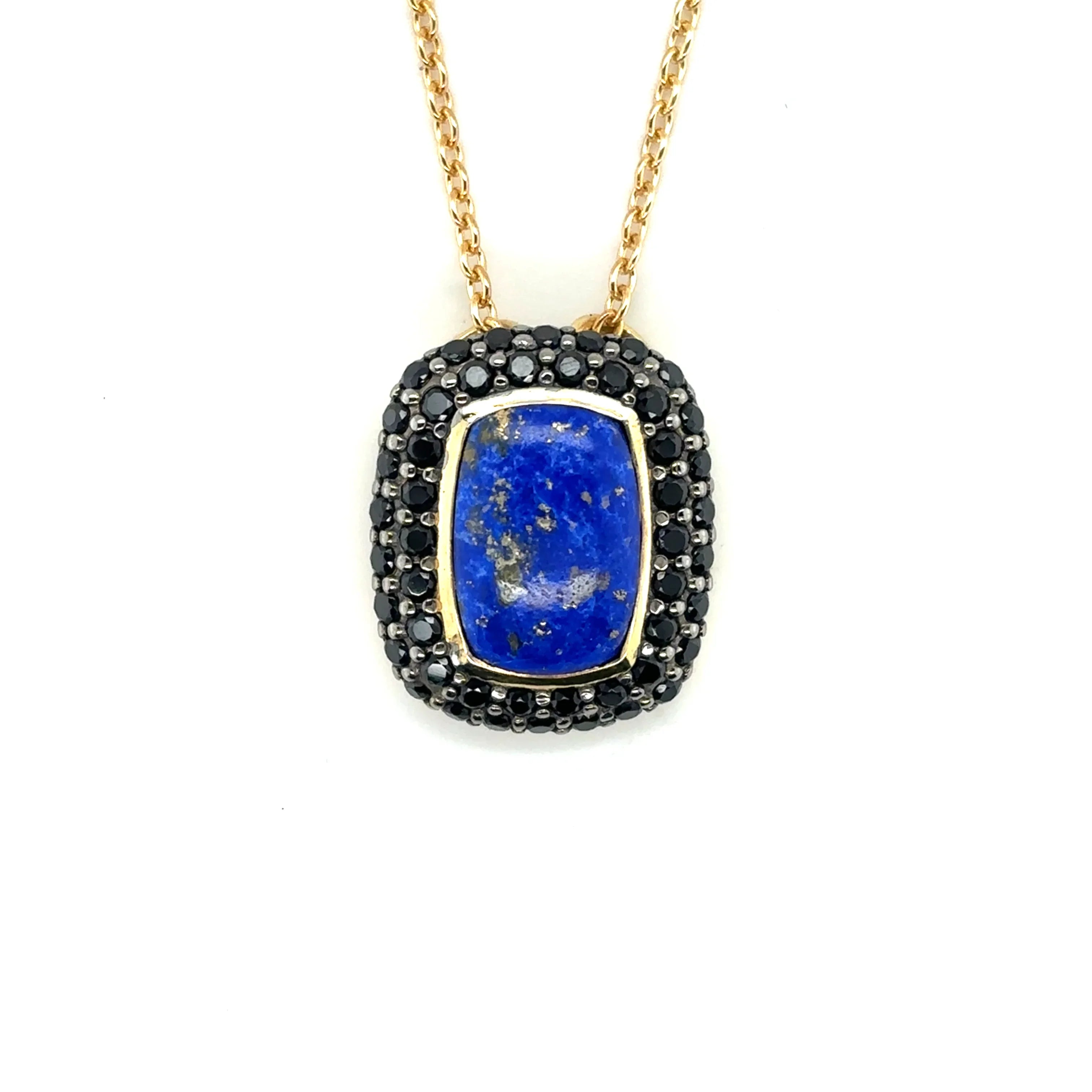 Natural Blue Lapis Lazuli Pendant Necklace