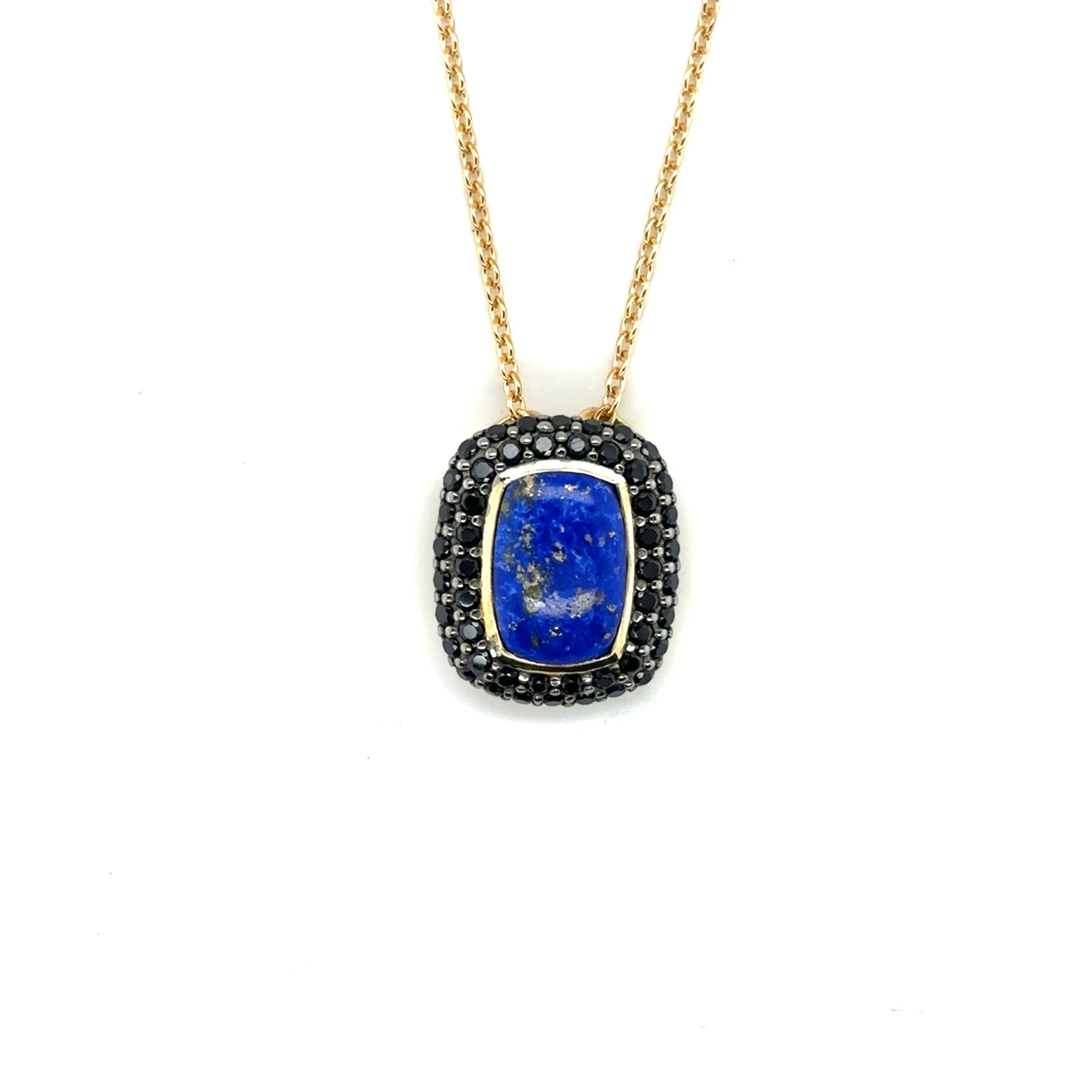 Natural Blue Lapis Lazuli Pendant Necklace