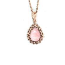Load image into Gallery viewer, Pink Opal Teardrop Pendant Necklace