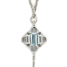 Load image into Gallery viewer, Natural Sky Blue Topaz Y Drop Necklace Silver