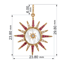 Load image into Gallery viewer, Mother of Pearl Ruby Pendant Necklace