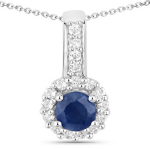 Load image into Gallery viewer, Silver Blue Sapphire Jewelry Set