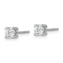 Load image into Gallery viewer, 14k White Gold, Lab Diamond Round Solitaire, Stud Earrings