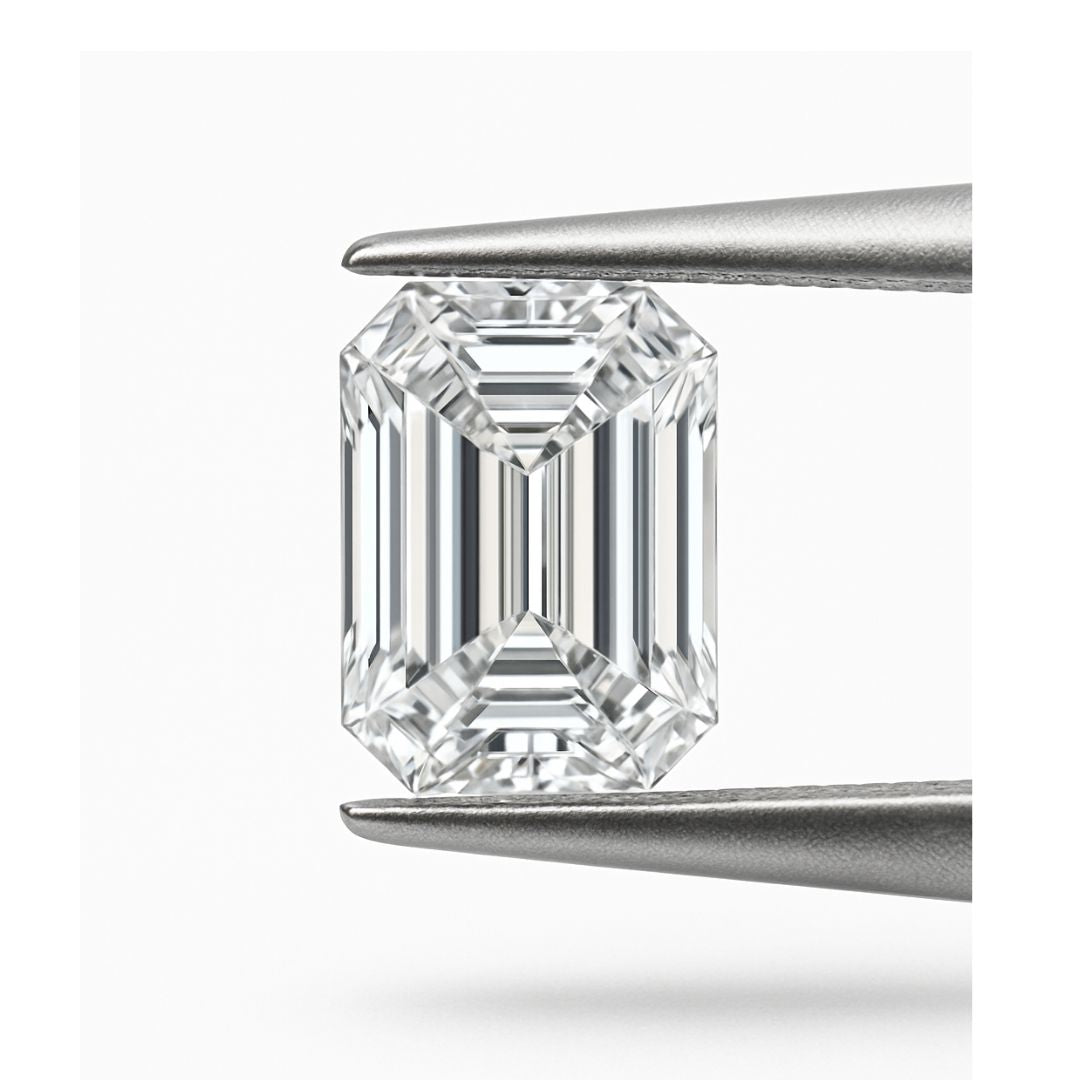 Emerald Cut Loose Lab Grown Diamond Stone VVS1 IGI Certified