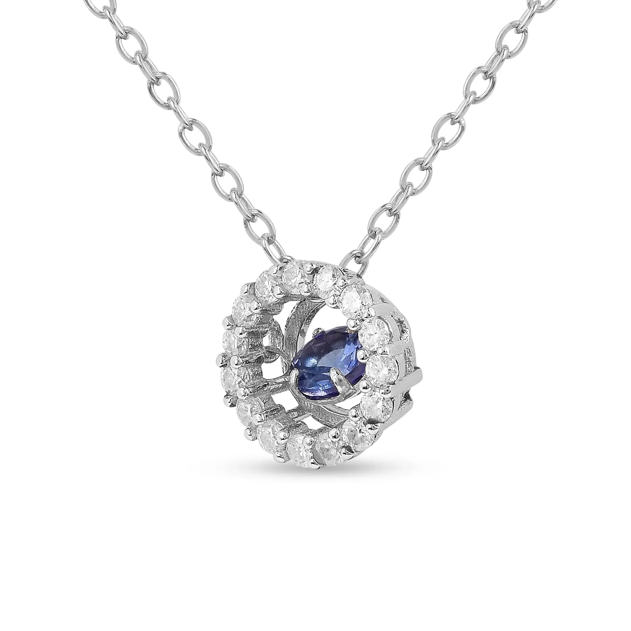 Natural Tanzanite Dancing Stone Pendant Necklace