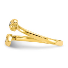 Load image into Gallery viewer, CZ 10k Yellow Gold Toe Rings