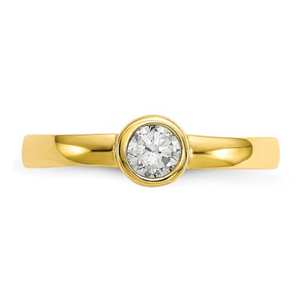 10k Gold CZ Toe Ring For Women