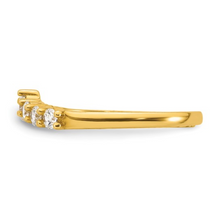 Load image into Gallery viewer, 10k Gold White CZ Open Toe Ring