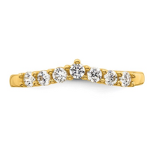 Load image into Gallery viewer, 10k Gold White CZ Open Toe Ring