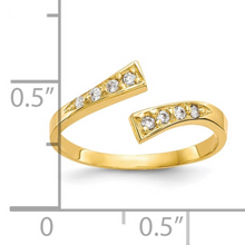 Load image into Gallery viewer, 10k Yellow Gold Cubic Zirconia Toe Ring