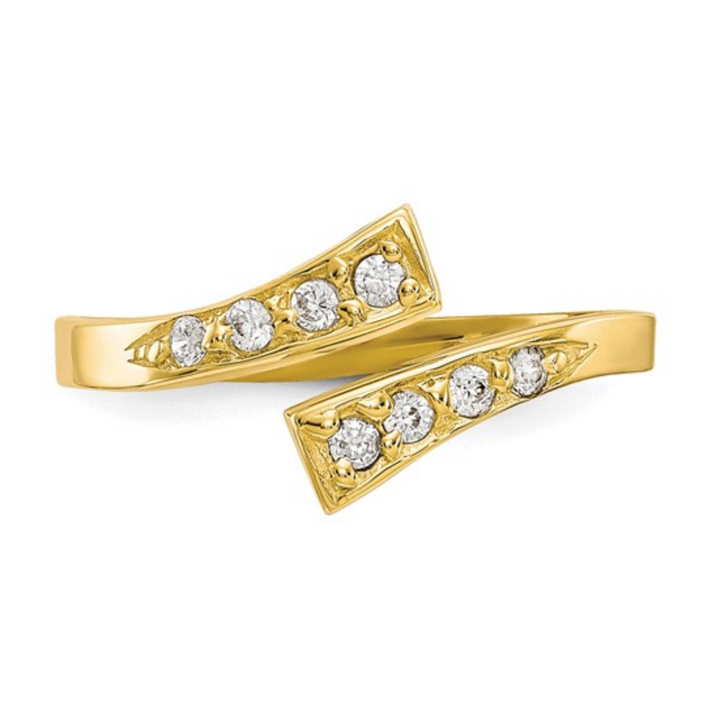 10k Yellow Gold Cubic Zirconia Toe Ring