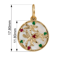 Load image into Gallery viewer, Mother Of Pearl Dragonfly Pendant Necklace