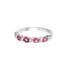 Load image into Gallery viewer, Genuine Pink Tourmaline 5 Stone Ring