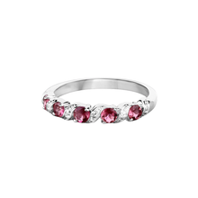 Load image into Gallery viewer, Genuine Pink Tourmaline 5 Stone Ring