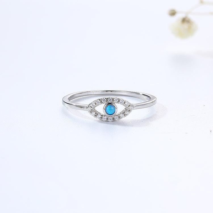 Evil Eye Ring Royal Blue Ring Evil Eye Jewelry - FineColorJewels