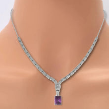 Load image into Gallery viewer, Natural Amethyst Art Deco Necklace