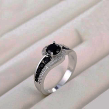 Load image into Gallery viewer, Black Spinel Engagement Ring