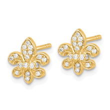 Load image into Gallery viewer, inexpensive gold diamond earrings, buy diamond gold earrings online, gift for mom, buy earrings online, affordable gold jewelry, affordable jewelry gift