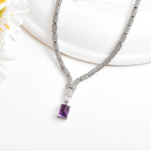 Load image into Gallery viewer, Natural Amethyst Art Deco Necklace