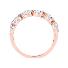 Load image into Gallery viewer, Peach Genuine Morganite 5 Stone Ring