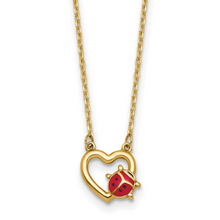 Load image into Gallery viewer, 14K Gold Lady Bug Necklace