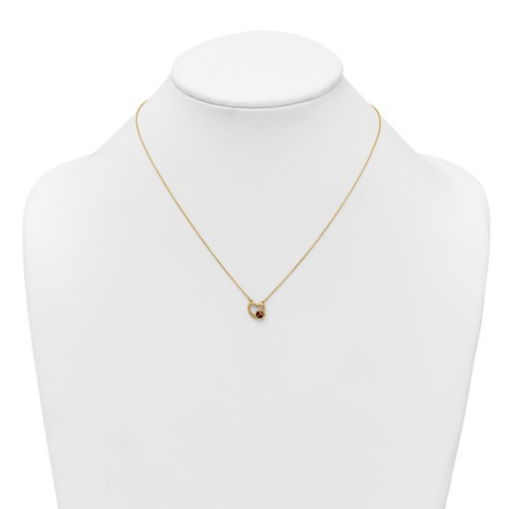 14K Gold Lady Bug Necklace