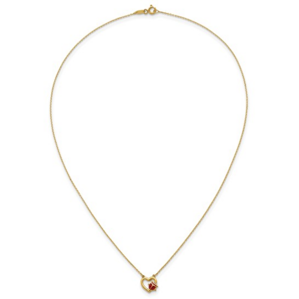 14K Gold Lady Bug Necklace