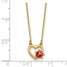 Load image into Gallery viewer, 14K Gold Lady Bug Necklace