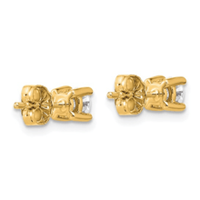 Load image into Gallery viewer, 14K gold jewelry, gold diamond earrings, diamond studded earrings