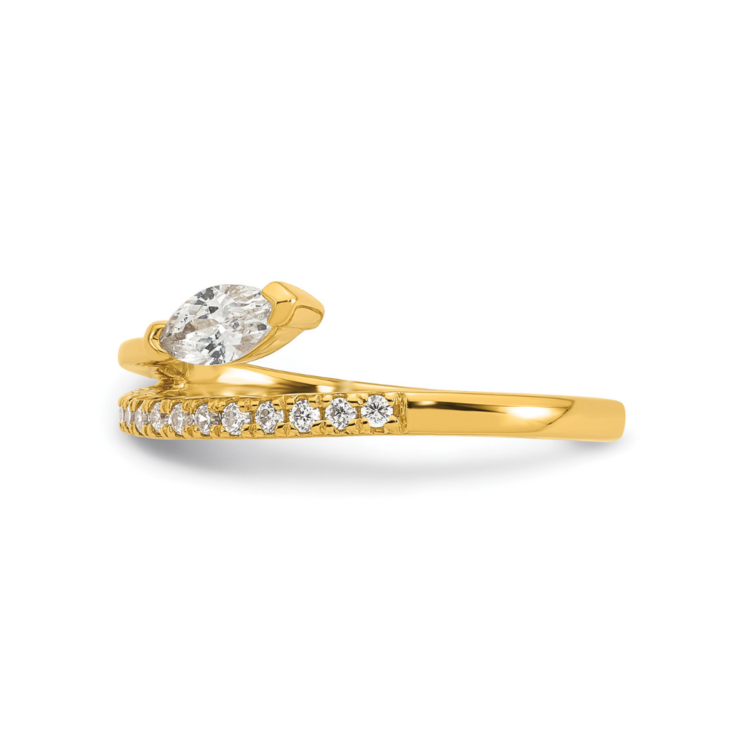 Cubic Zirconia Fashion Snake Ring