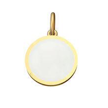 Load image into Gallery viewer, Mother of Pearl Ruby Clover Pendant Necklace