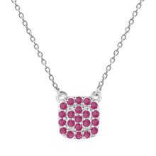 Load image into Gallery viewer, Ruby Encrusted Pendant Necklace Genuine Ruby Pendant Necklace- FineColorJewels