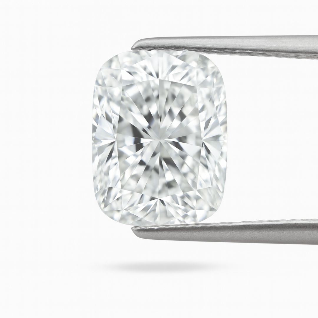 Long Cushion Cut Loose Lab Grown Diamond Stone SI1 IGI Certified