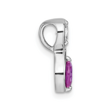 Load image into Gallery viewer, Dainty Ruby and CZ Infinity Chain Slide Infinity Pendant