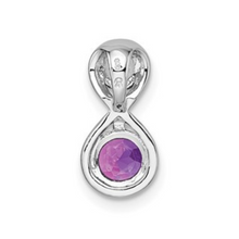 Load image into Gallery viewer, Dainty Ruby and CZ Infinity Chain Slide Infinity Pendant