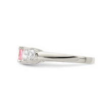 Load image into Gallery viewer, Pink Round CZ Stones Ring