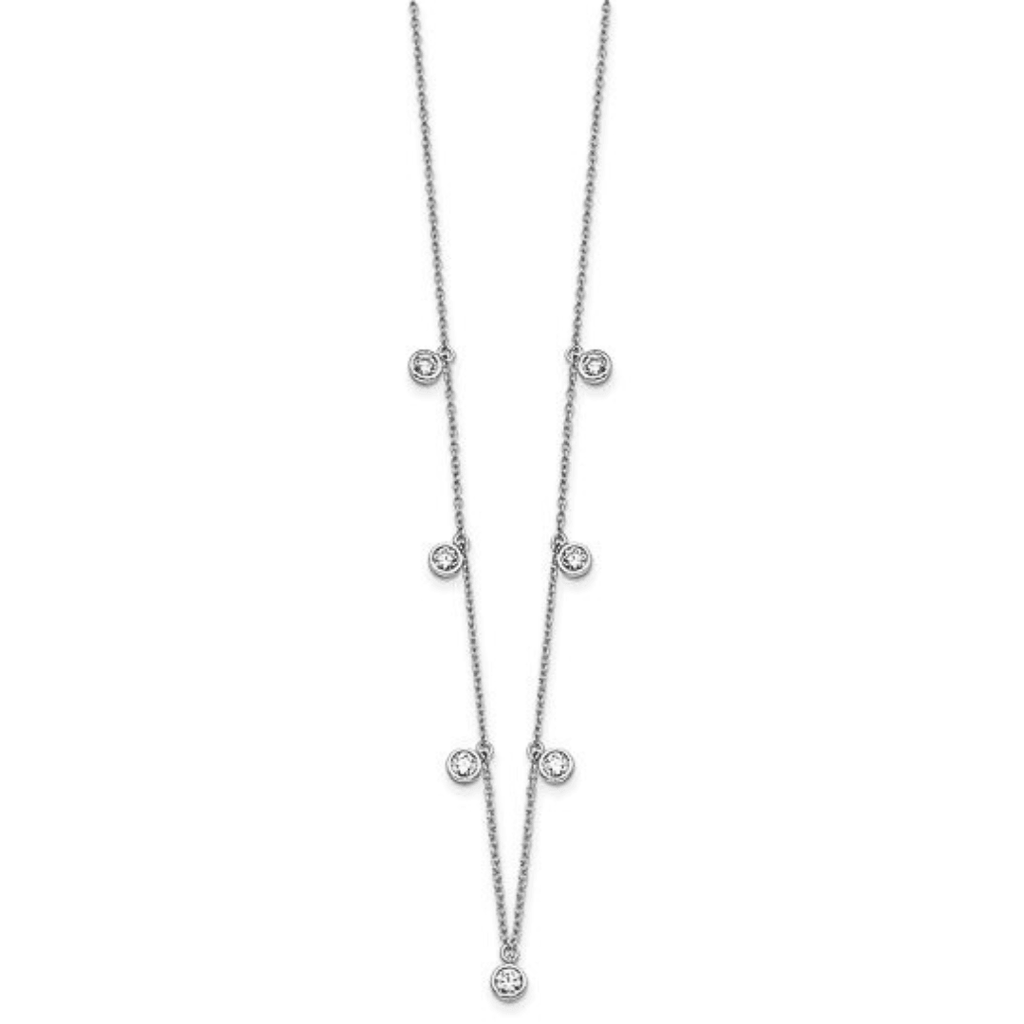 14K White Gold Lab Diamond Layering Necklace