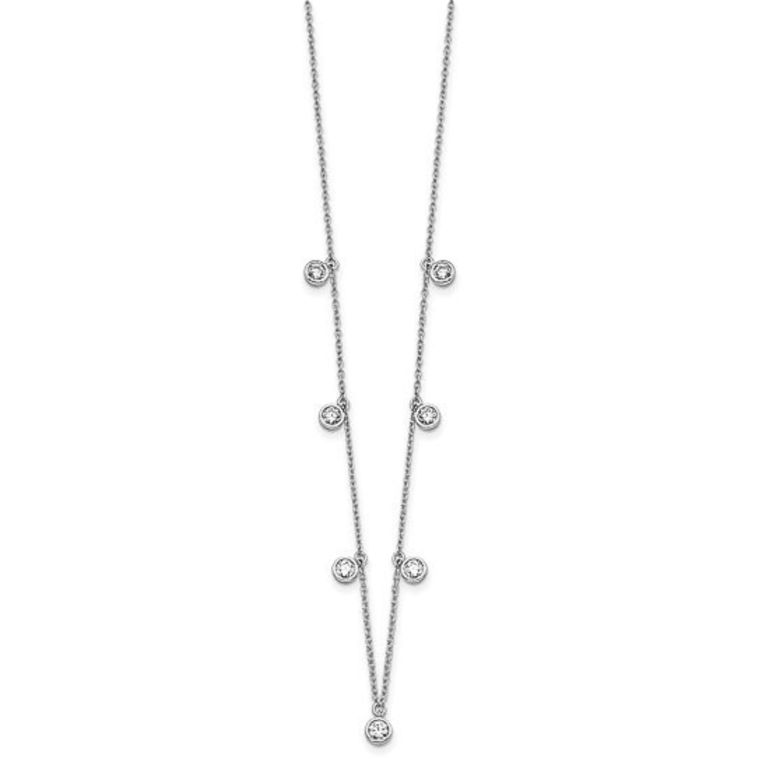 14K White Gold Lab Diamond Layering Necklace