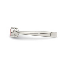 Load image into Gallery viewer, Pink Round Bezel Cubic Zirconia Ring