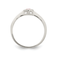 Load image into Gallery viewer, Pink Round Bezel Cubic Zirconia Ring