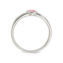 Load image into Gallery viewer, Pink Cubic Zirconia Heart Ring
