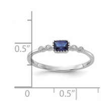Load image into Gallery viewer, Blue Spinel and White Sapphire Ring