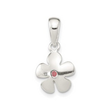 Load image into Gallery viewer, Pink Cubic Zirconia Flower Pendant