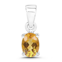 Load image into Gallery viewer, Genuine Citrine Solitaire Pendant