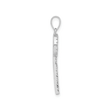 Load image into Gallery viewer, Cubic Zirconia Silver Key Pendant