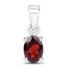 Load image into Gallery viewer, Genuine Garnet Solitaire Pendant