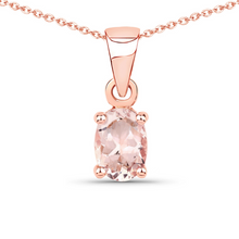 Load image into Gallery viewer, Genuine Morganite Solitaire Necklace