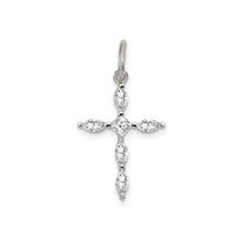 Load image into Gallery viewer, Cubic Zirconia Cross Charm Pendant