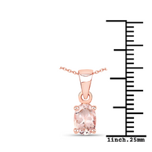 Load image into Gallery viewer, Genuine Morganite Solitaire Necklace