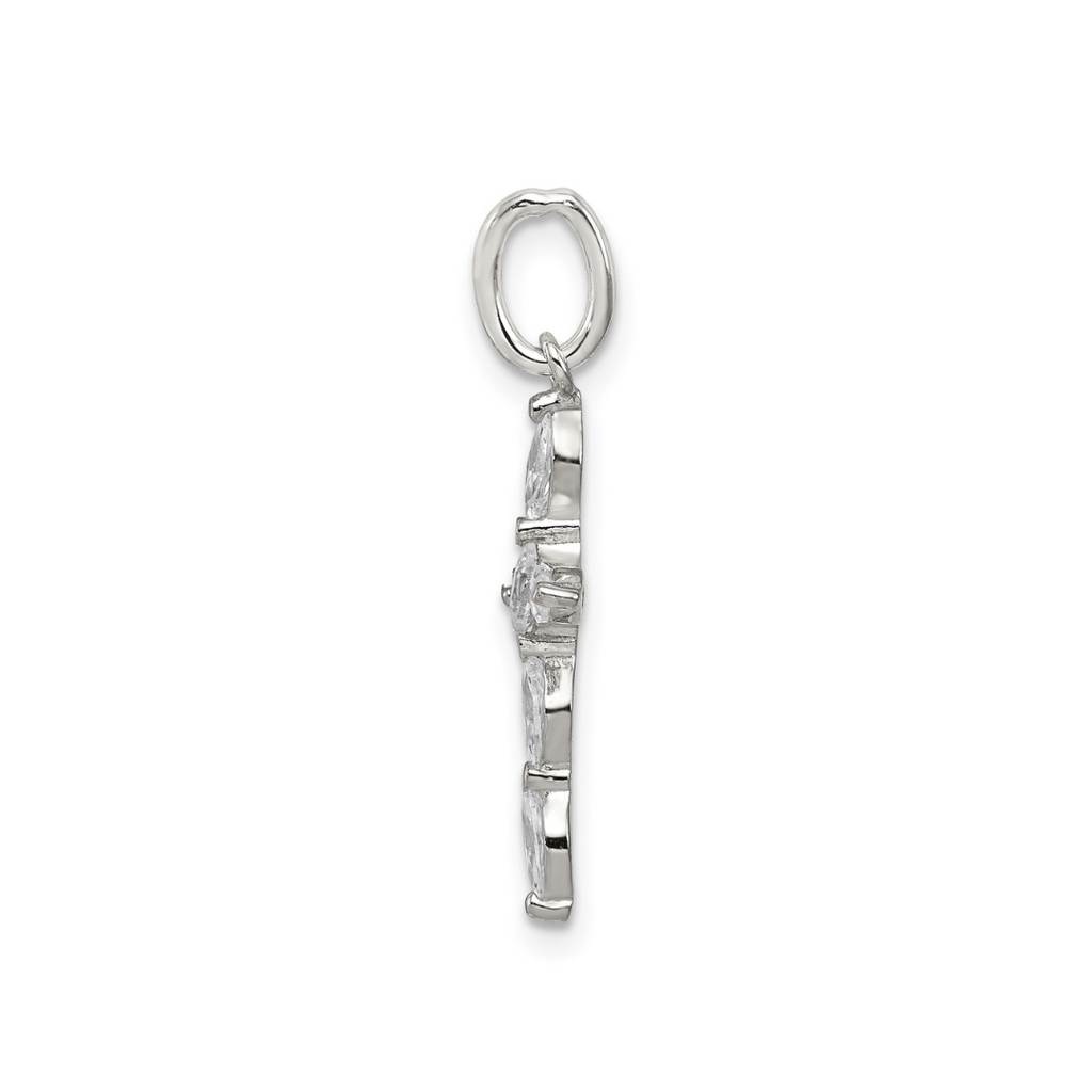 Cubic Zirconia Cross Charm Pendant